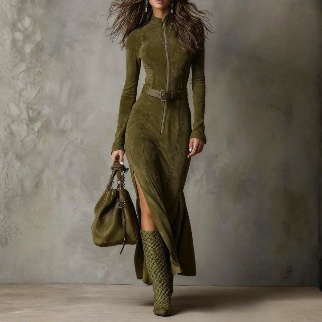 Rowan | Suede Maxi Dress