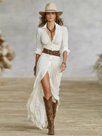 Soléane | Elegant Pleated Dress