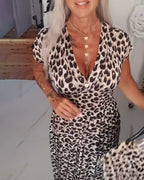 ELIZA™ | Leopard Midi Dress