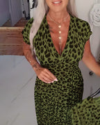 ELIZA™ | Leopard Midi Dress