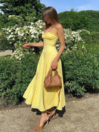Loisa | Lemon Corset Fit Midi Dress