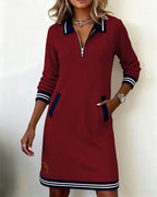 EMILIA™ | Long-Sleeve Cotton Dress