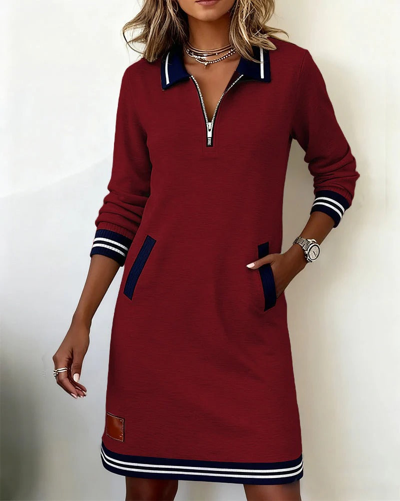 EMILIA™ | Long-Sleeve Cotton Dress