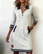 EMILIA™ | Long-Sleeve Cotton Dress