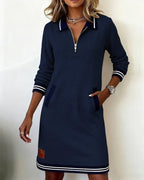 EMILIA™ | Long-Sleeve Cotton Dress