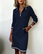 EMILIA™ | Long-Sleeve Cotton Dress