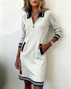 EMILIA™ | Long-Sleeve Cotton Dress