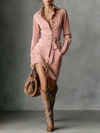 Sophia | suede midi dress